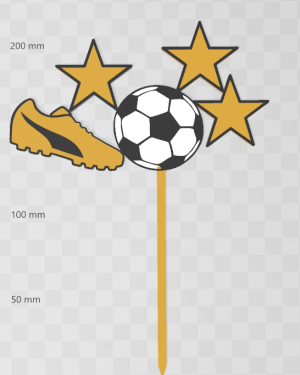 Fotbal, kopačka, lopta, hviezdy