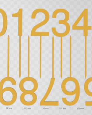 Zápich čísla 8cm vysoké sada